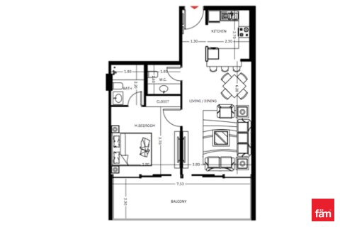 Appartement à Meydan, Dubai, 1 chambre, 79.6 m², № 53207 - photo 16