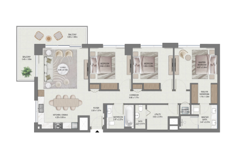 Apartment in Dubai South (Dubai World Central), Dubai 1 bedroom, 74 sq.m. № 92478 - photo 6