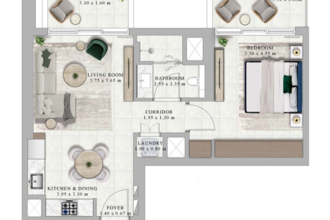 Apartment in Dubai Hills Estate, Dubai 1 bedroom, 69 sq.m. № 92480 - photo 4