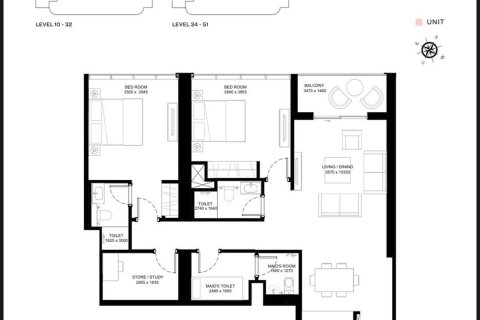 Appartement à Dubai, 2 chambres, 117.8 m², № 59167 - photo 9