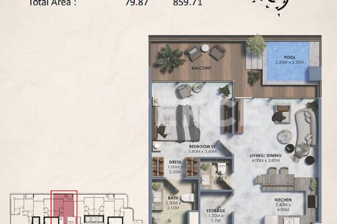 Apartment in Dubai Land, Dubai 1 bedroom, 98 sq.m. № 115443 - photo 19