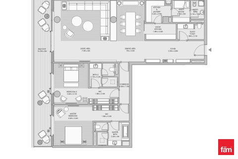 Appartement à Palm Jumeirah, Dubai, 2 chambres, 246.8 m², № 40888 - photo 19