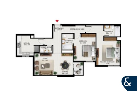 Apartamento en wasl gate, Dubai, 2 dormitorios, 115 m², № 78581 - foto 10