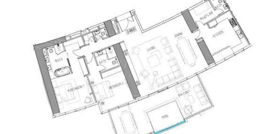 Apartment in Al Sufouh 2, Al Sufouh, Dubai 2 bedrooms, 219.251 sq.m. № 64004