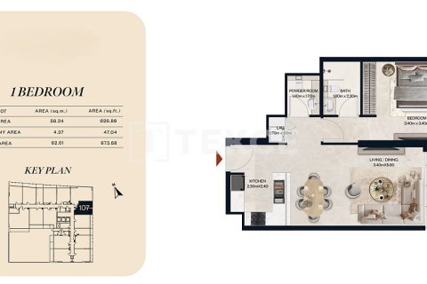 Apartment in Jumeirah Village Circle, Dubai 2 bedrooms, 100 sq.m. № 104648 - photo 18