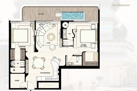 Apartamento en Dubai, 2 dormitorios, 128 m², № 104646 - foto 5