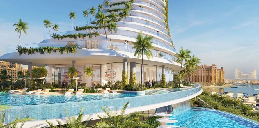 Квартира в Пальме Джумейре, Дубай, 3 спальни, 877.7м², № 23669