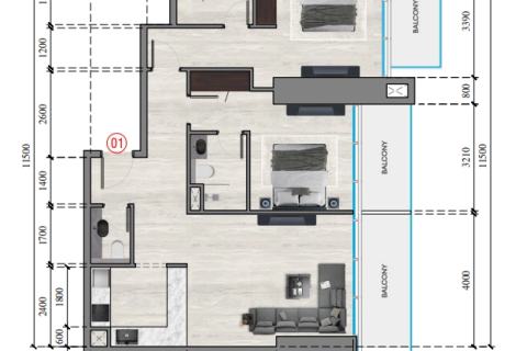 Appartement à Dubai, 2 chambres, 106 m², № 23522 - photo 2