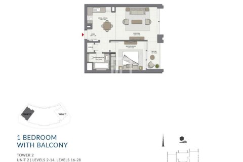 Apartment in Dubai Creek Harbour (The Lagoons), Dubai 1 bedroom, 63 sq.m. № 18793 - photo 12