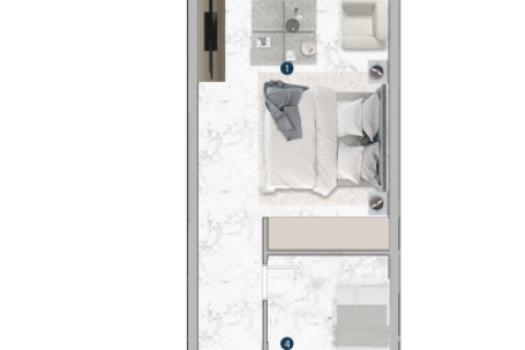Apartment in Franck Muller Vanguard in Dubai Marina, Dubai studio, 43 sq.m. № 103915 - photo 14