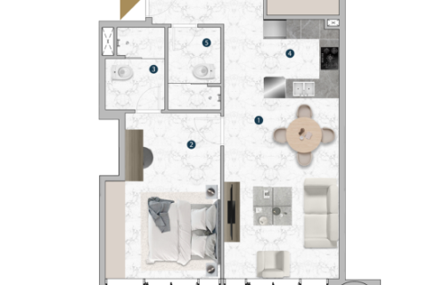 Apartment in Franck Muller Vanguard in Dubai Marina, Dubai studio, 43 sq.m. № 103915 - photo 4