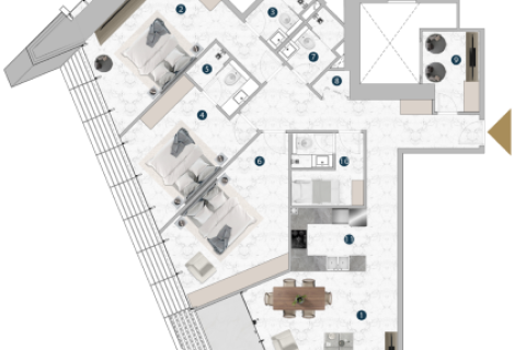 Apartment in Franck Muller Vanguard in Dubai Marina, Dubai studio, 43 sq.m. № 103915 - photo 2