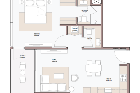 Apartamento en Dubai, 1 dormitorio, 69 m², № 92589 - foto 7