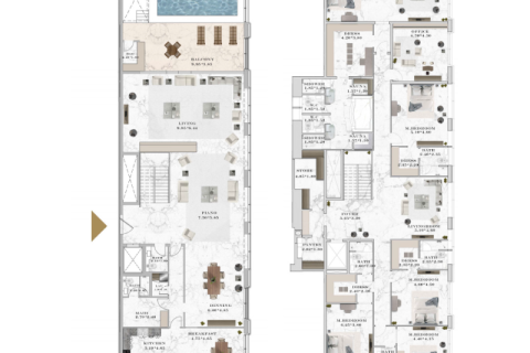 Duplex in Dubai Marina, Dubai 1 bedroom, 81 sq.m. № 92587 - photo 14