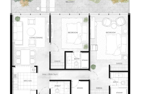 Apartment in Al Furjan, Dubai 1 bedroom, 172 sq.m. № 92588 - photo 7