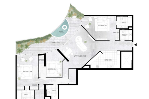 Apartment in Al Furjan, Dubai 1 bedroom, 172 sq.m. № 92588 - photo 4