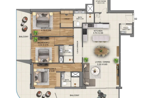 Apartment in Jumeirah Lake Towers, Dubai 1 bedroom, 83 sq.m. № 92580 - photo 12