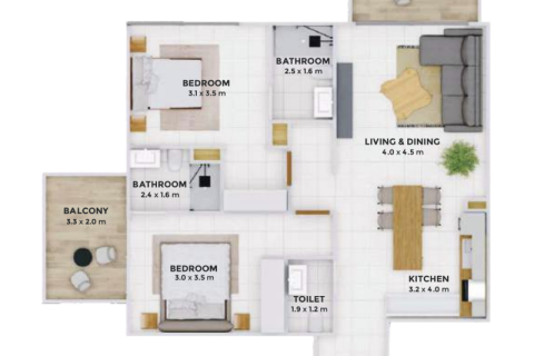 Apartment in Jumeirah Village Triangle, Dubai 1 bedroom № 92579 - photo 6