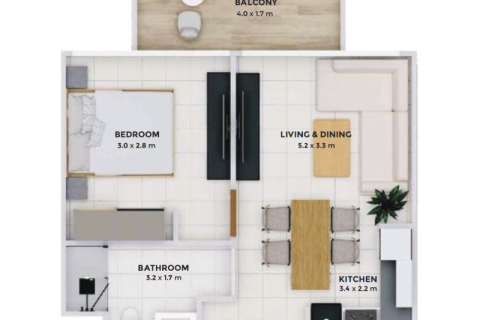 Apartment in Jumeirah Village Triangle, Dubai 1 bedroom № 92579 - photo 5