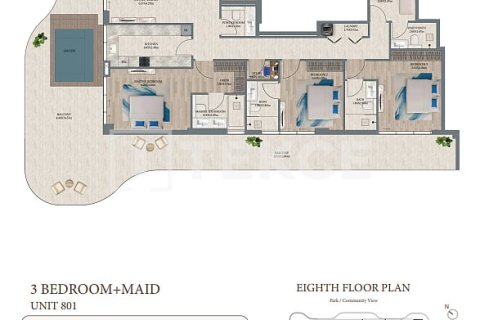Apartamento en Dubai, 3 dormitorios, 236 m², № 102247 - foto 6