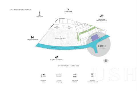 Купить квартиру в Sobha Hartland, Мохаммед Бин Рашид Сити, Дубай: 1 спальня, 95м², № 39190 - фото 7