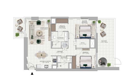 Apartamento en Dubai Hills Estate, Dubai, 3 dormitorios, 148 m², № 9316 - foto 8