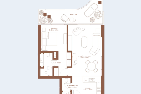 Apartment in Dubai Harbour, Dubai 1 bedroom, 765 sq.m. № 92596 - photo 5