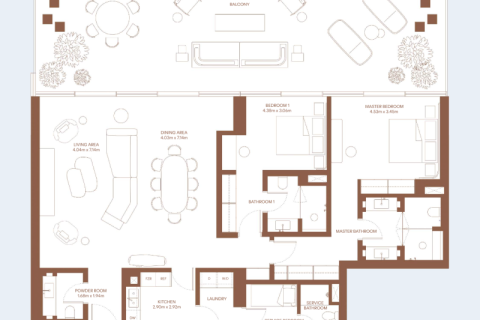 Apartment in Dubai Harbour, Dubai 1 bedroom, 765 sq.m. № 92596 - photo 6