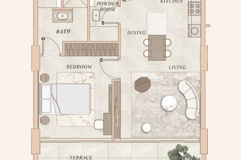 Apartamento en Al Furjan, Dubai, 1 dormitorio, 75 m², № 92597 - foto 6