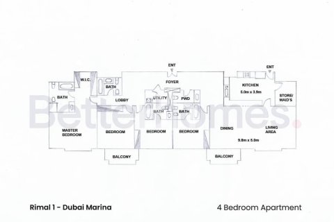 Apartment in Jumeirah Beach Residence, Dubai 4 bedrooms, 264 sq.m. № 21488 - photo 16