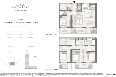Apartamento en BEACH MANSION en EMAAR Beachfront, Dubai Harbour, Dubai, 1 dormitorio, 69 m², № 103974 - foto 4