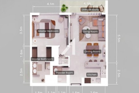 Apartamento en Dubai Land, Dubai, 1 dormitorio, 74.5 m², № 64583 - foto 15