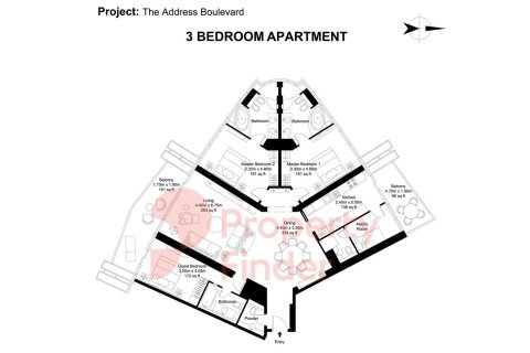 Apartment in Downtown Dubai (Downtown Burj Dubai), Dubai 3 bedrooms, 203 sq.m. № 108771 - photo 3