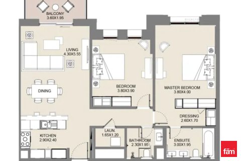 Appartement à Dubai, 2 chambres, 106.6 m², № 49496 - photo 13
