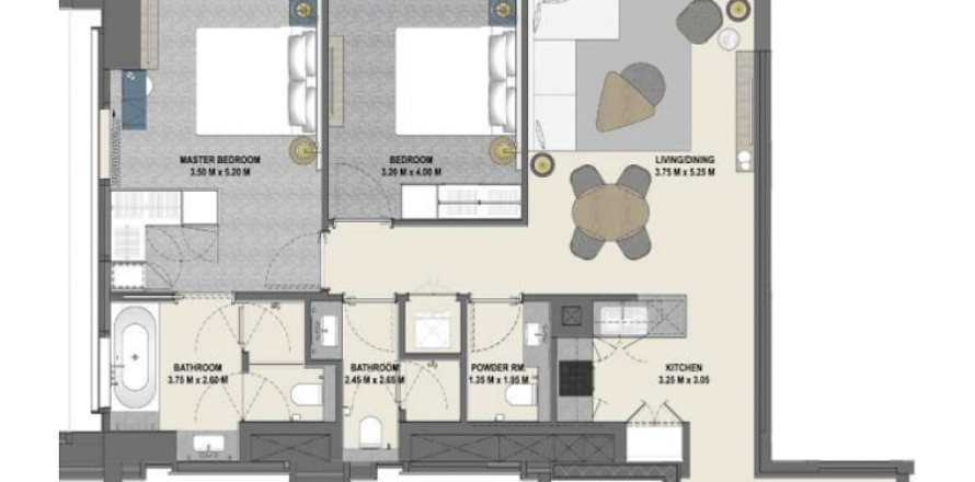 Appartement à Vida Residence Downtown, Dubai, studio, 106 m², № 30968