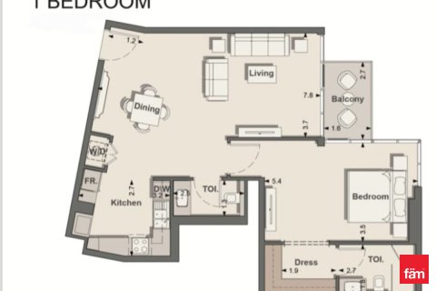 Appartement à Dubai, 1 chambre, 87.4 m², № 8547 - photo 19