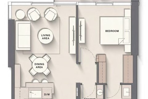 Apartamento en The Highgrove en Nadd Al Sheba, Dubai, 1 dormitorio, 74 m², № 103913 - foto 7