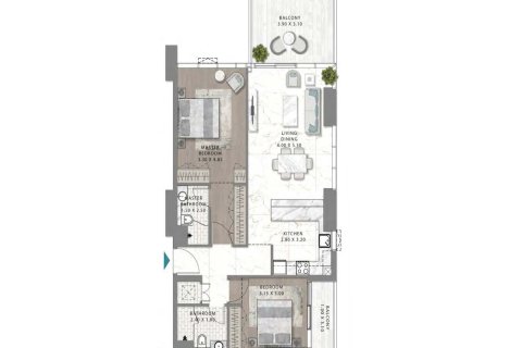 Apartamento en GOLF GATE 2 en DAMAC Hills (Akoya by DAMAC), Dubai, 1 dormitorio, 60 m², № 123883 - foto 11