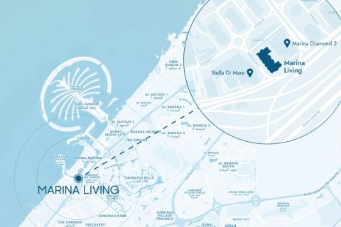 Apartment in Dubai Marina, Dubai 2 bedrooms, 107.2 sq.m. № 48901 - photo 14
