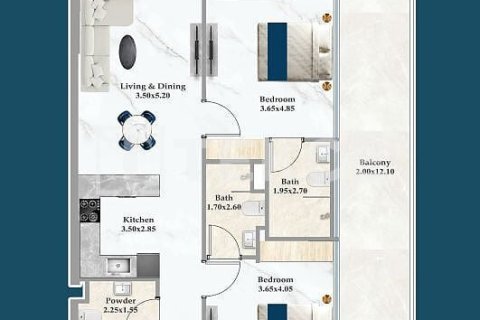 Appartement à Dubai, 3 chambres, 48 m², № 47438 - photo 15