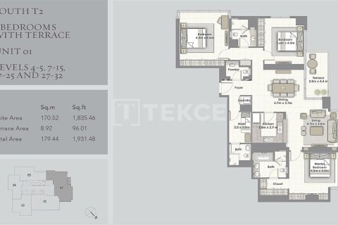 Купить квартиру в Дубае: 2 спальни, 248м², № 83994 - фото 24