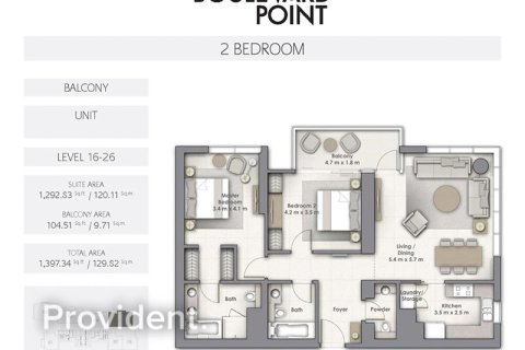 Appartement à BOULEVARD POINT à Downtown Dubai (Downtown Burj Dubai), Dubai, 2 chambres, № 30826 - photo 29