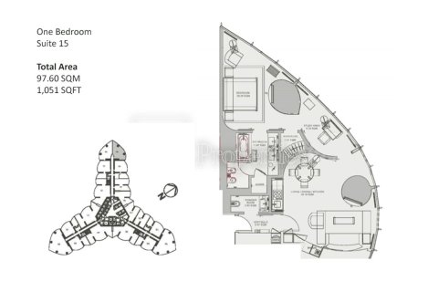Apartment in Downtown Dubai (Downtown Burj Dubai), Dubai 1 bedroom, 97.6 sq.m. № 113552 - photo 16