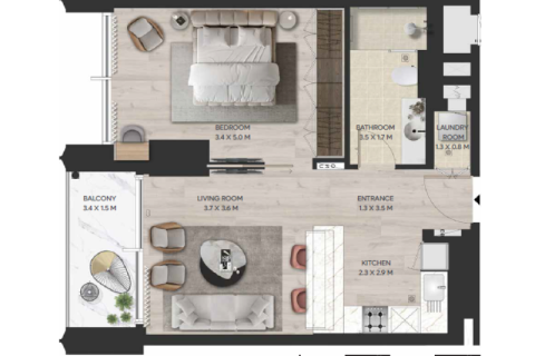 Apartment in DIFC, Dubai 1 bedroom, 60 sq.m. № 92398 - photo 10