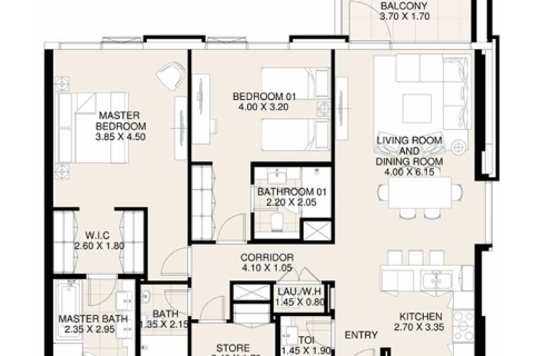 Apartment in Dubai 1 bedroom № 92287 - photo 3