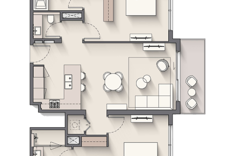 Apartment in Dubai South (Dubai World Central), Dubai studio, 40 sq.m. № 92278 - photo 9