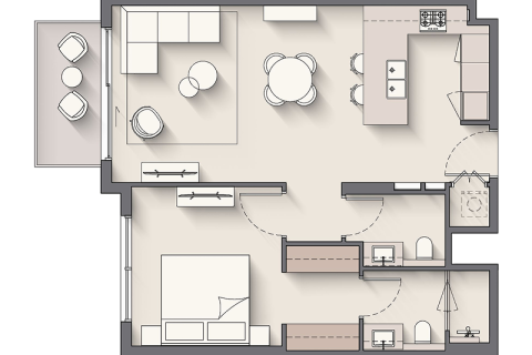Apartment in Dubai South (Dubai World Central), Dubai studio, 40 sq.m. № 92278 - photo 8