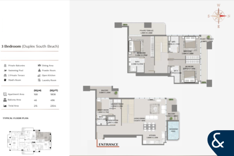 Apartamento en Al Furjan, Dubai, 3 dormitorios, 216 m², № 75126 - foto 7