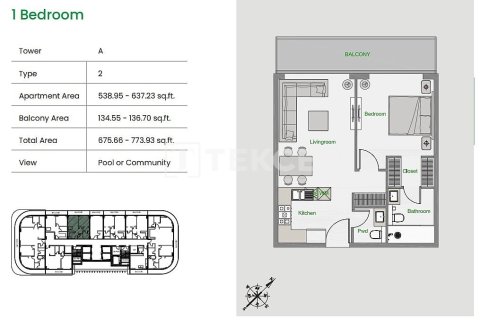 Apartamento en Arjan, Dubai, 3 dormitorios, 200 m², № 50349 - foto 17
