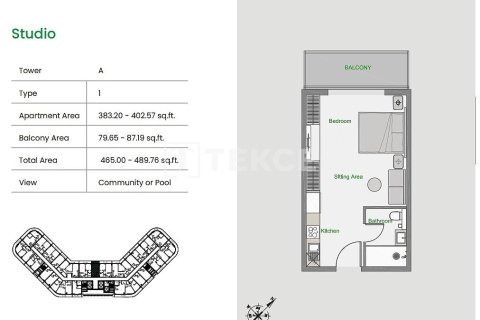 Apartamento en Arjan, Dubai, 3 dormitorios, 200 m², № 50349 - foto 16